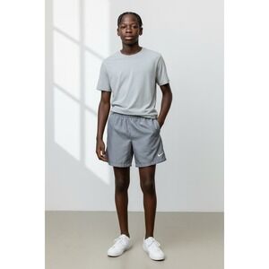 Nike Dri-Fit Boys Shorts Gray Athletic Performance Elastic Waist Size M 5-6 YRS